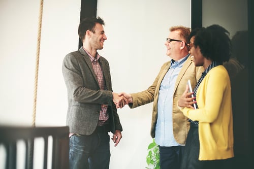 business people meeting corporate handshake