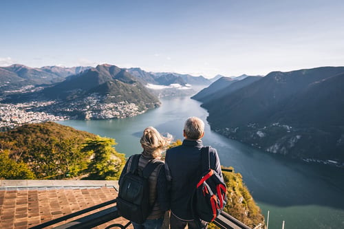 couple top of mountain