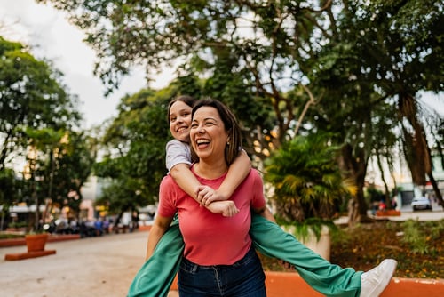 mother and daughter together